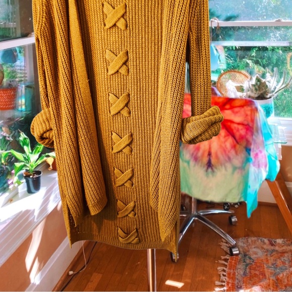 pinque woven hazelnut orange woven back cardigan ⚡️🍁✨ - Picture 3 of 5
